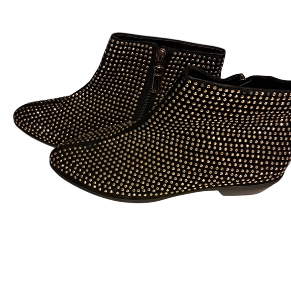 Studded Black Ankle Boots - Picture 7 of 9